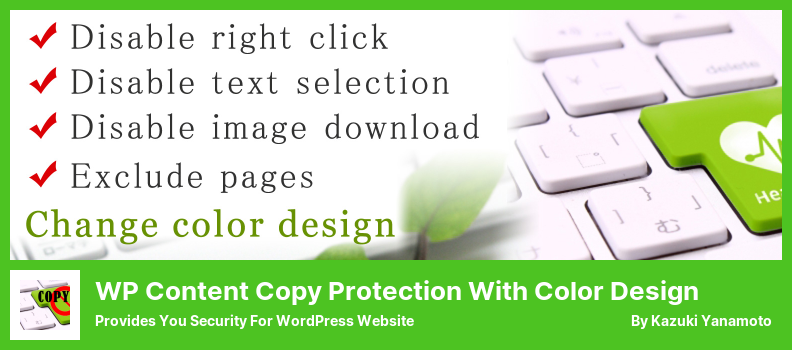 WP Content Copy Protection with Color Design Plugin - Provides You Security for WordPress Website