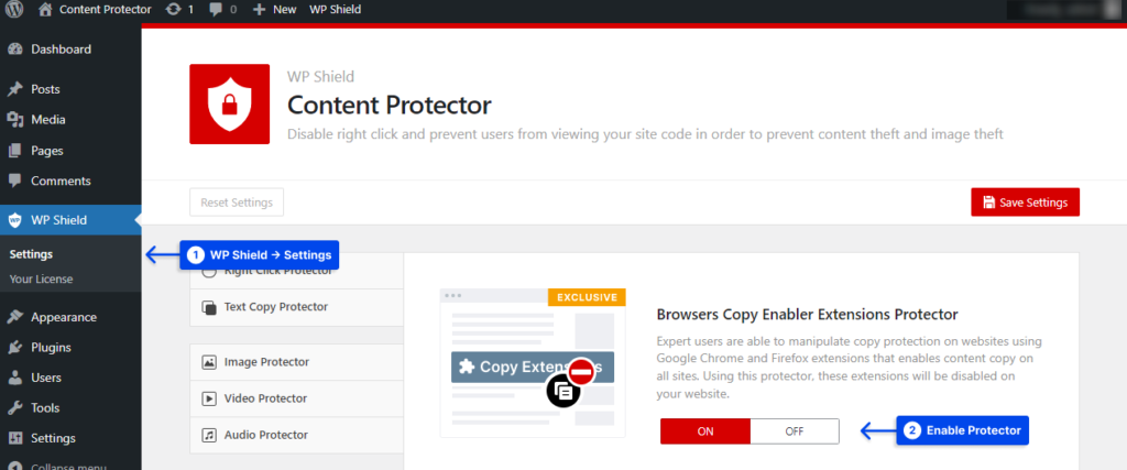 1 Setting Up Copy Enabler Extensions Protector