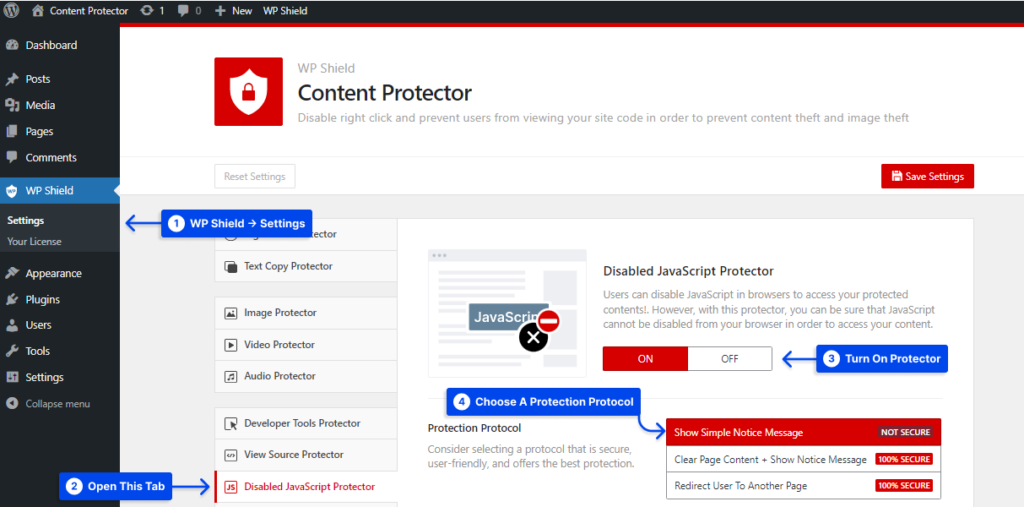 1 Setting Up Disabled JavaScript Protector1