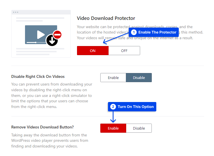 2 Remove Videos Download Button