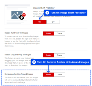 Setting Up Images Download Protector - WP Shield