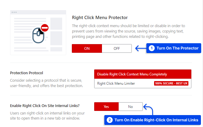 5 enable right click on internal links