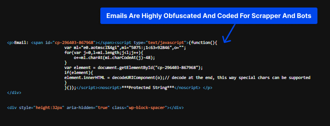 7 Make Emails Invisible for Crawlers source